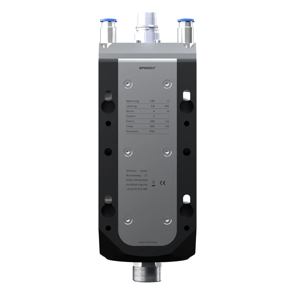SPINOGY motor spindle X11-F-ER20, front view with type designation