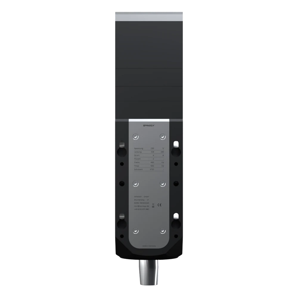 SPINOGY motor spindle X11-L-DTC, front view with type designation