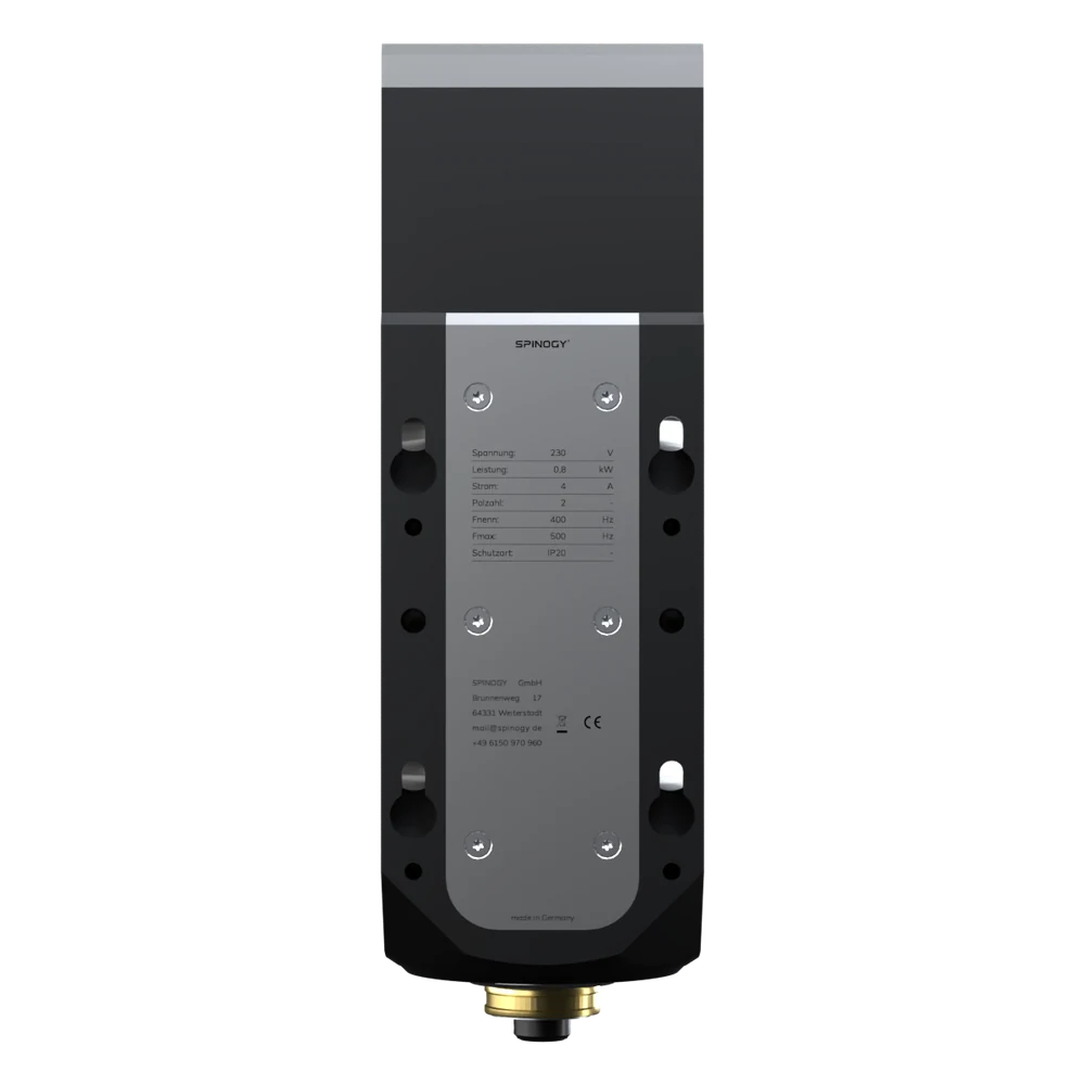 SPINOGY motor spindle X11-L-HSKC25, front view with type designation