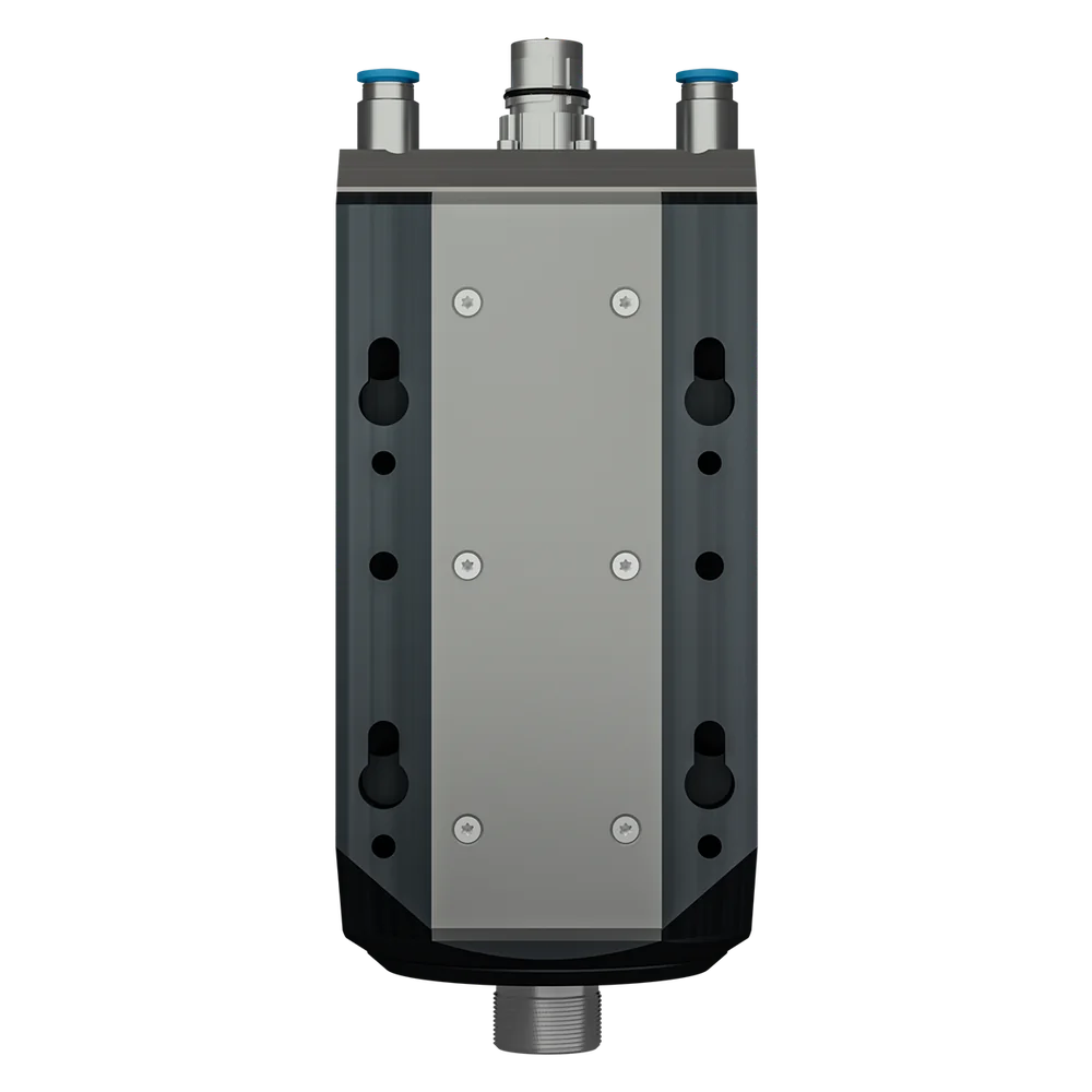 SPINOGY motor spindle X22-F-ER20, rear view with mounting plate
