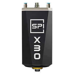SPINOGY motor spindle X30-F-HSKC40, front view with type designation